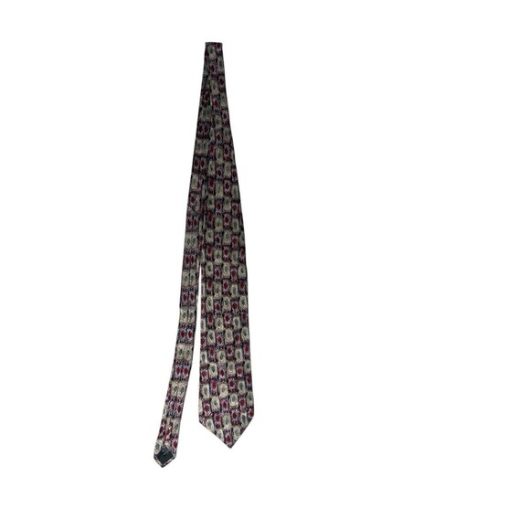 Martin Wong Napa Valley Geometric Men's Tie 100% Silk 58"x4" Necktie - Picture 5 of 8